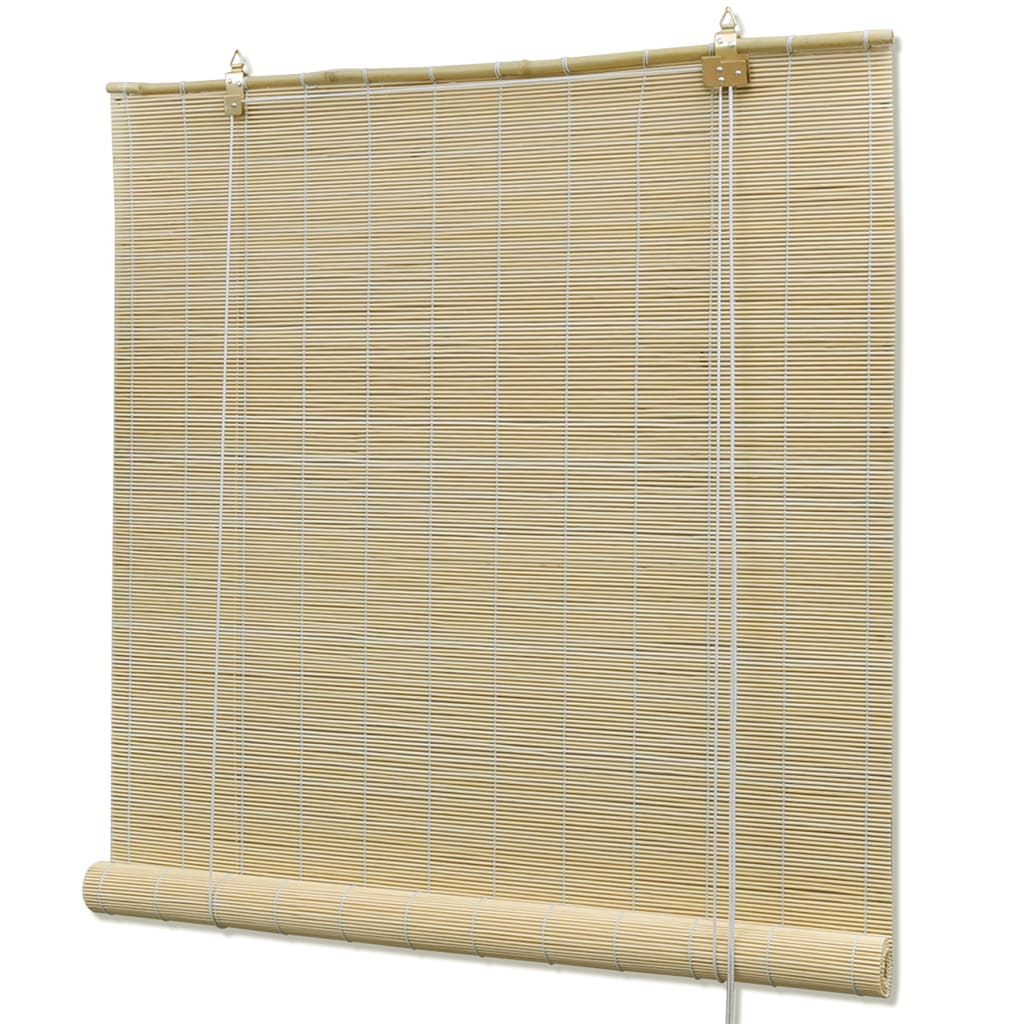 vidaXL Natural Bamboo Roller Blinds 47.2" x 63"