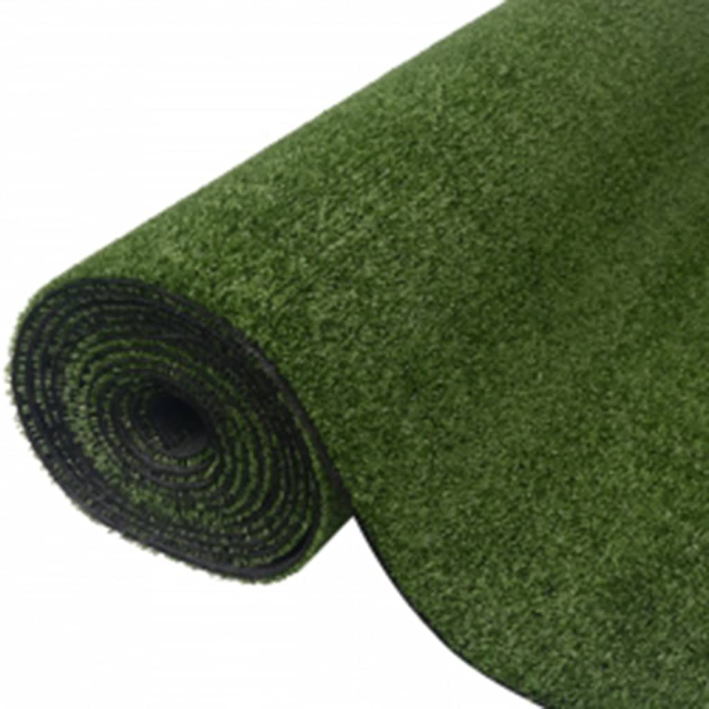 vidaXL Artificial Grass 0.3"/0.4" 19.7"x196.9" Green