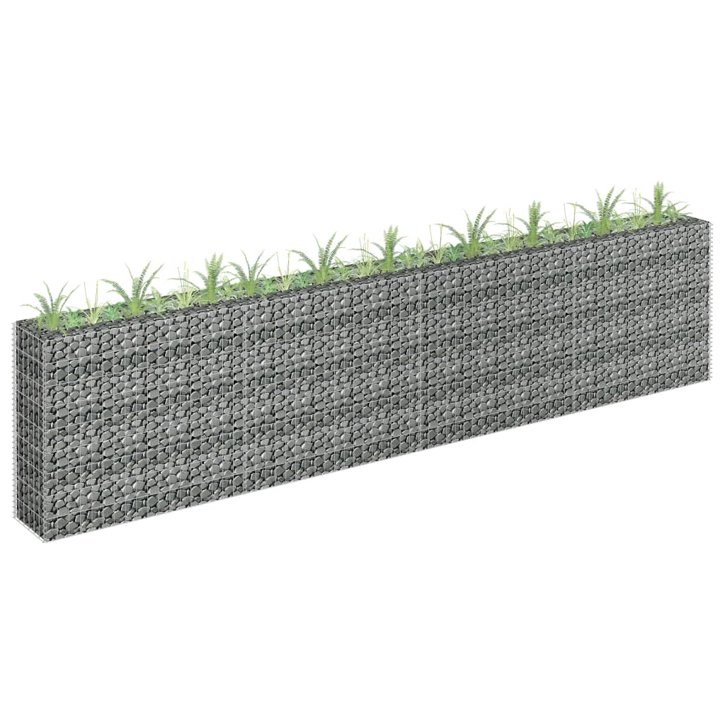 vidaXL Gabion Raised Bed Galvanized Steel 141.7"x11.8"x35.4"