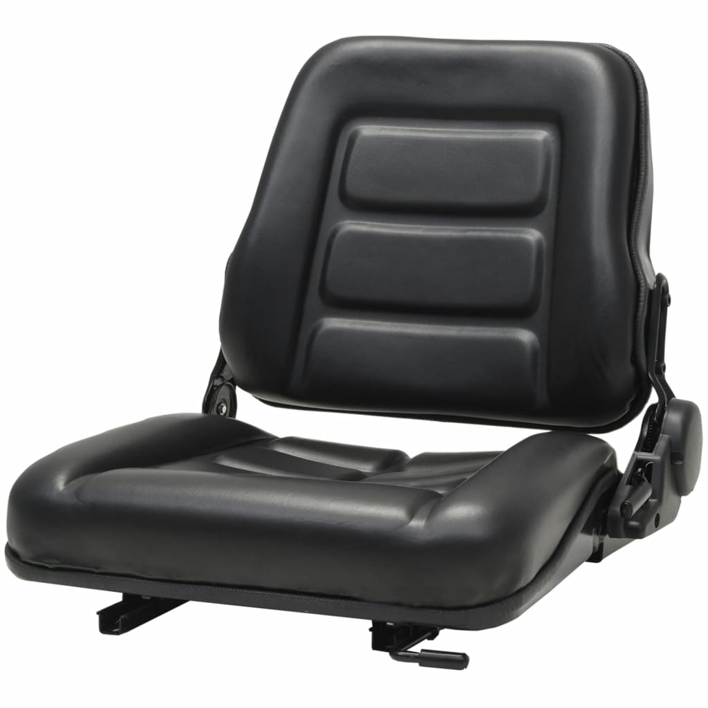 vidaXL Forklift & Tractor Seat with Adjustable Backrest Black