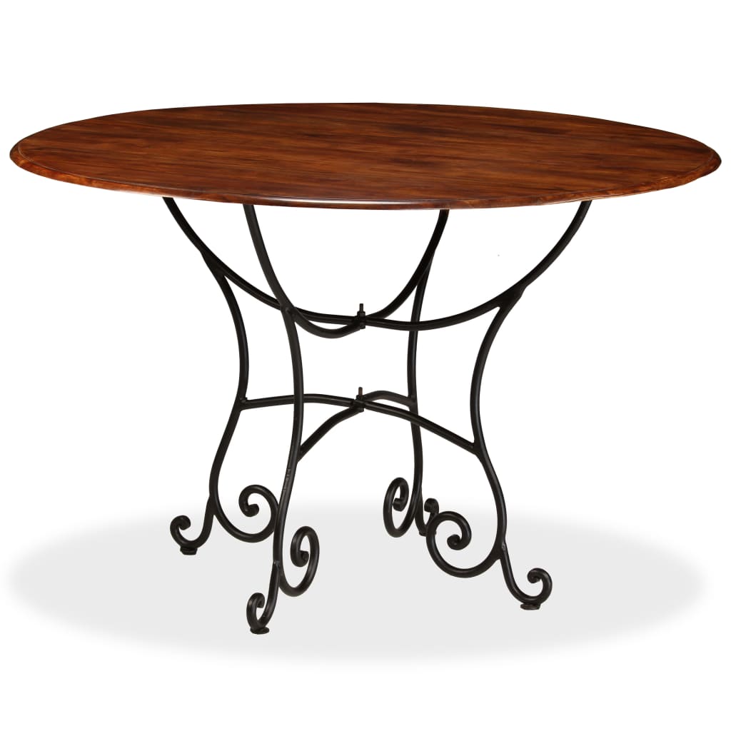 vidaXL Dining Table Solid Acacia Wood with Sheesham Finish 47.2"x29.9"