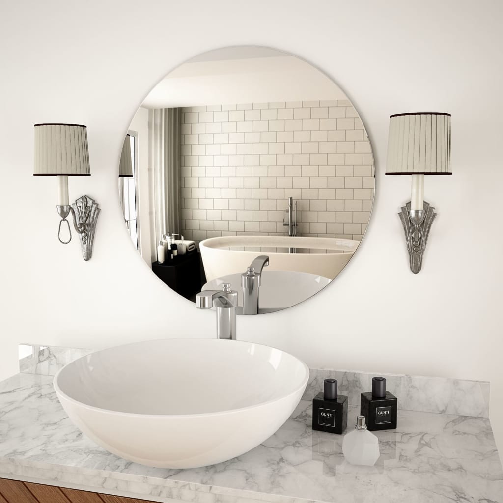 vidaXL Wall Mirror 23.6" Round Glass