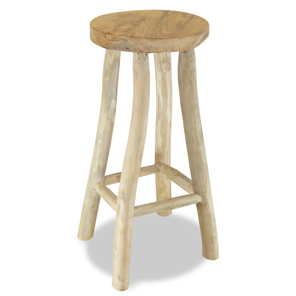 vidaXL Bar Stool Solid Teak Wood