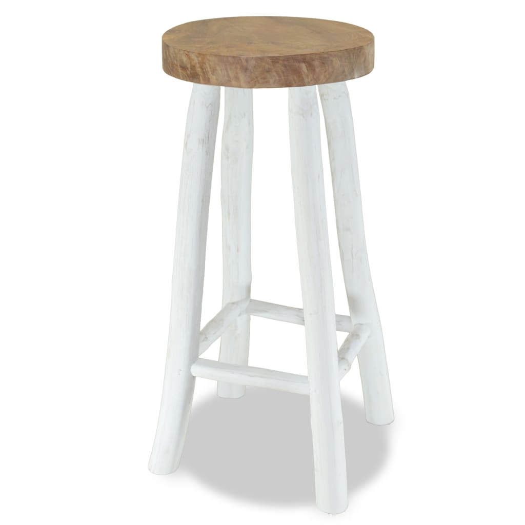 vidaXL Bar Stool Solid Teak Wood