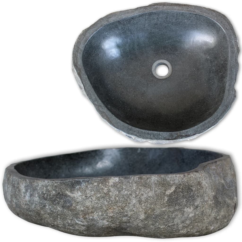 vidaXL Basin River Stone Oval 18.1"-20.5"