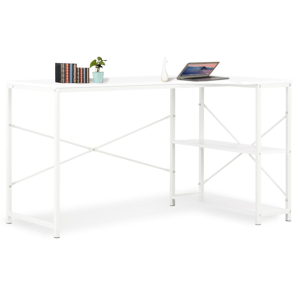 vidaXL Computer Desk White 47.2"x28.3"x27.6"