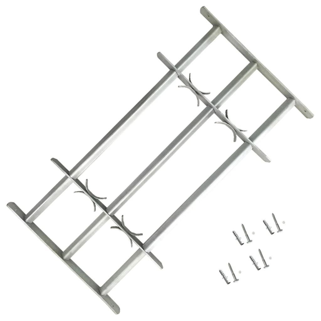 Adjustable Security Grille for Windows with 3 Crossbars 39.4"-59.1"