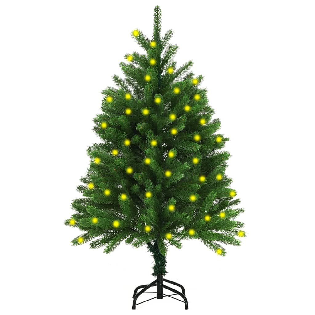 vidaXL Artificial Christmas Tree with LEDs 47.2" Green