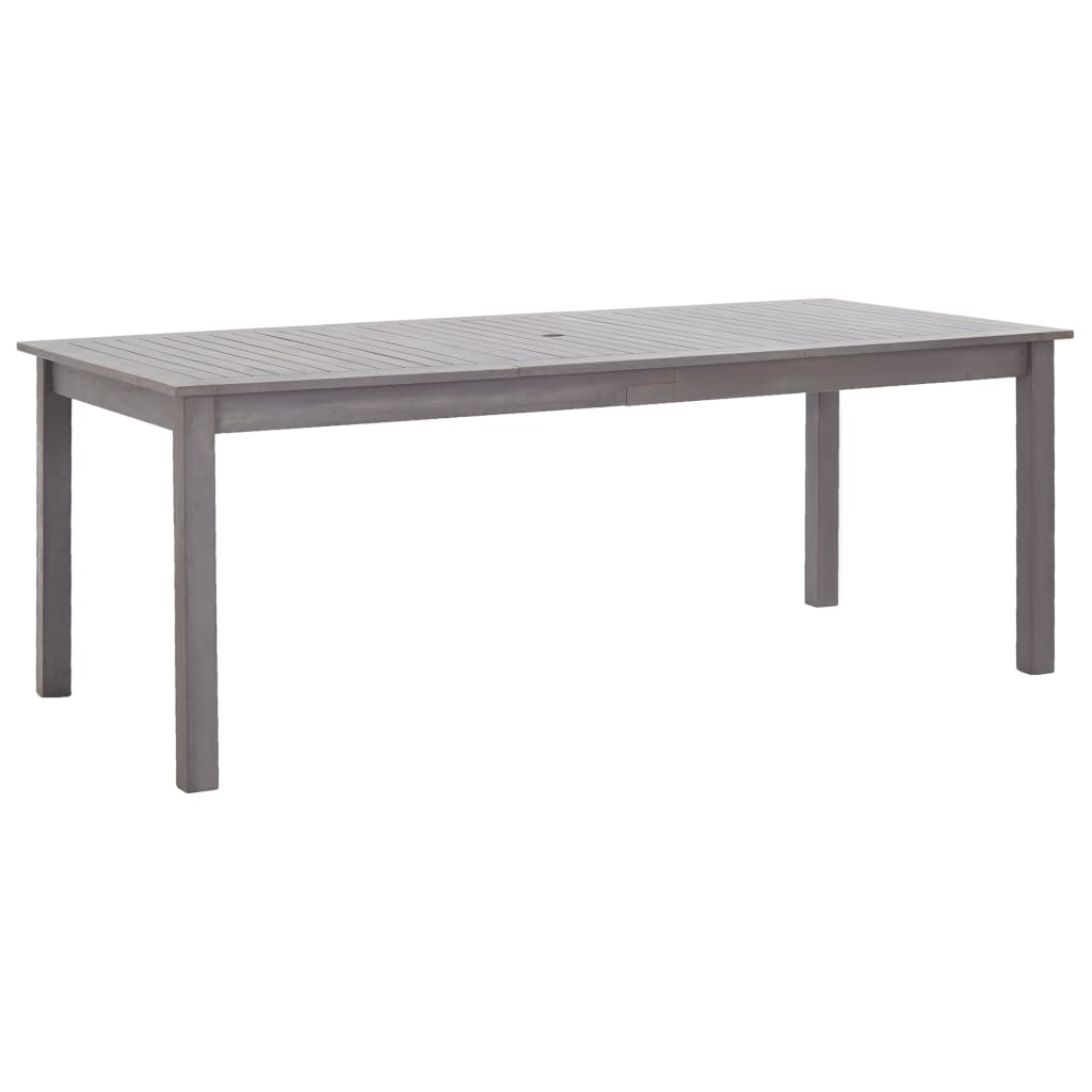 vidaXL Patio Table Gray Wash 78.7"x35.4"x29.1" Solid Acacia Wood