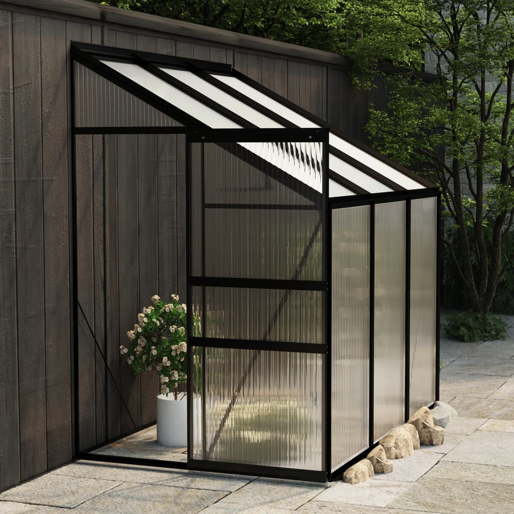 vidaXL Greenhouse Anthracite Aluminum 140.1 ft3