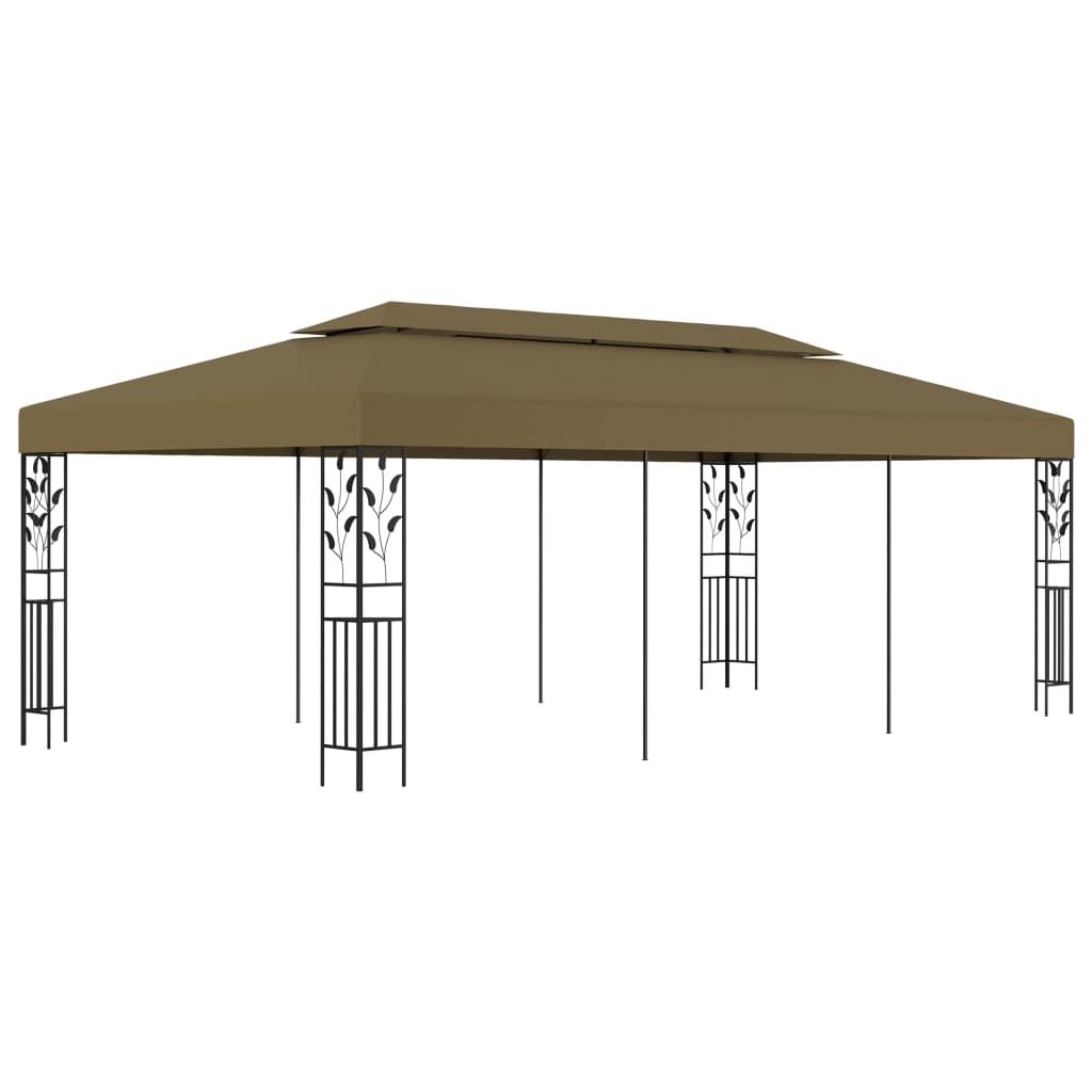 vidaXL Gazebo 236.2"x118.1" Taupe 180 g/m?