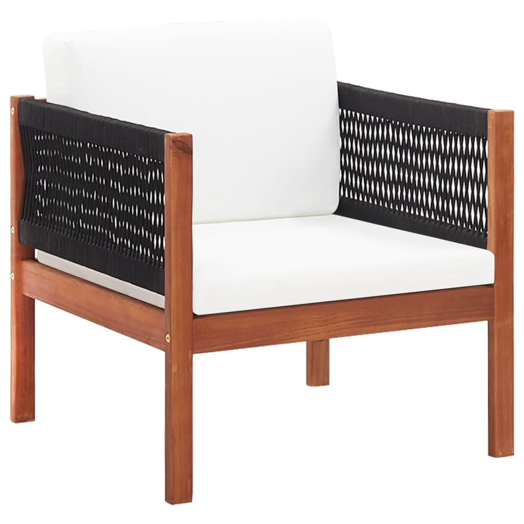 vidaXL Patio Chair with cushion Solid Acacia Wood