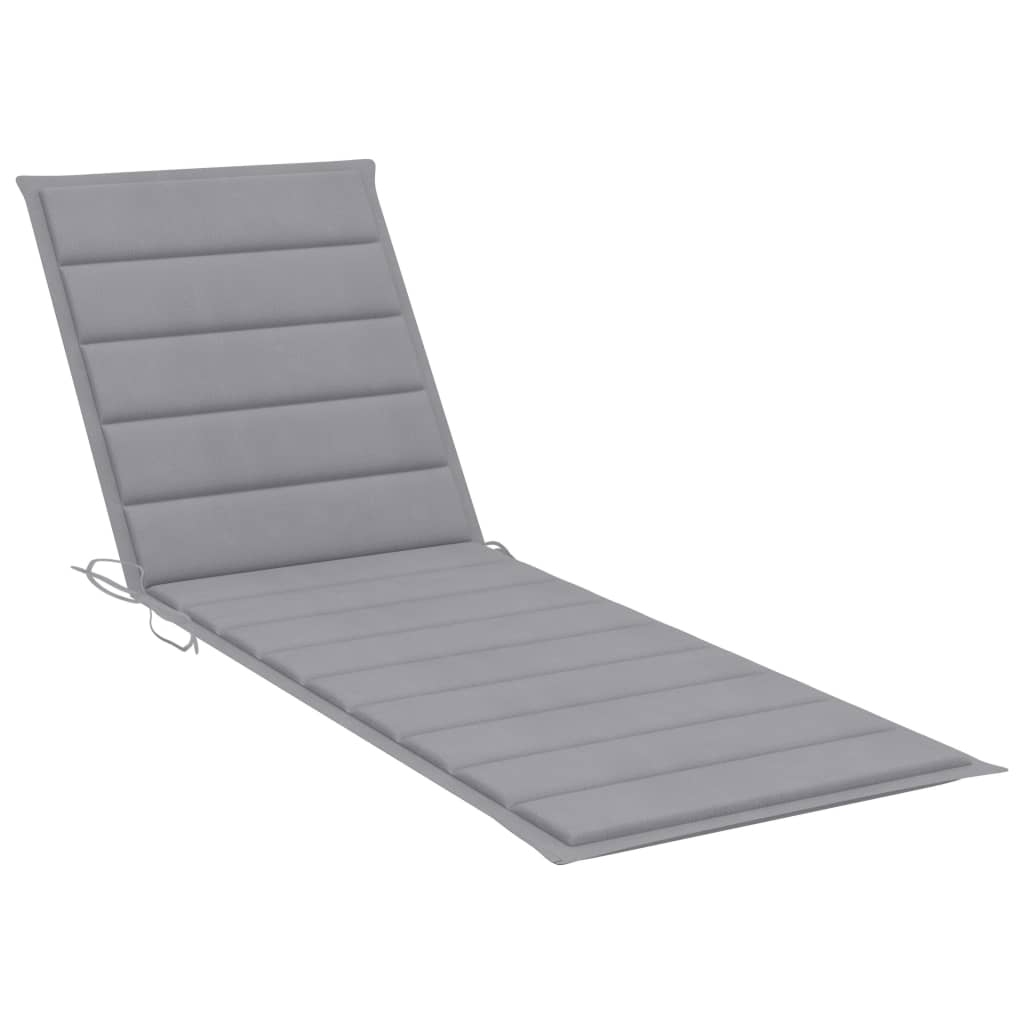 vidaXL Sun Lounger Cushion Gray 78.7"x23.6"x1.2" Fabric