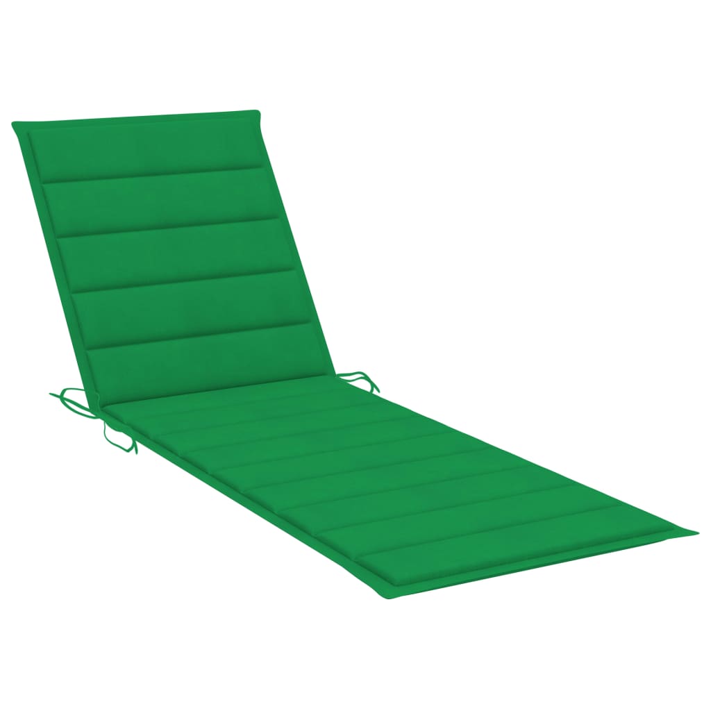 vidaXL Sun Lounger Cushion Green 78.7"x23.6"x1.2" Fabric