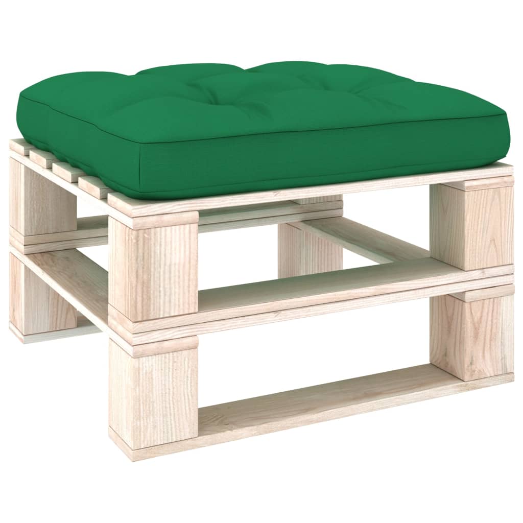 vidaXL Pallet Sofa Cushion Green 27.6"x27.6"x3.9"