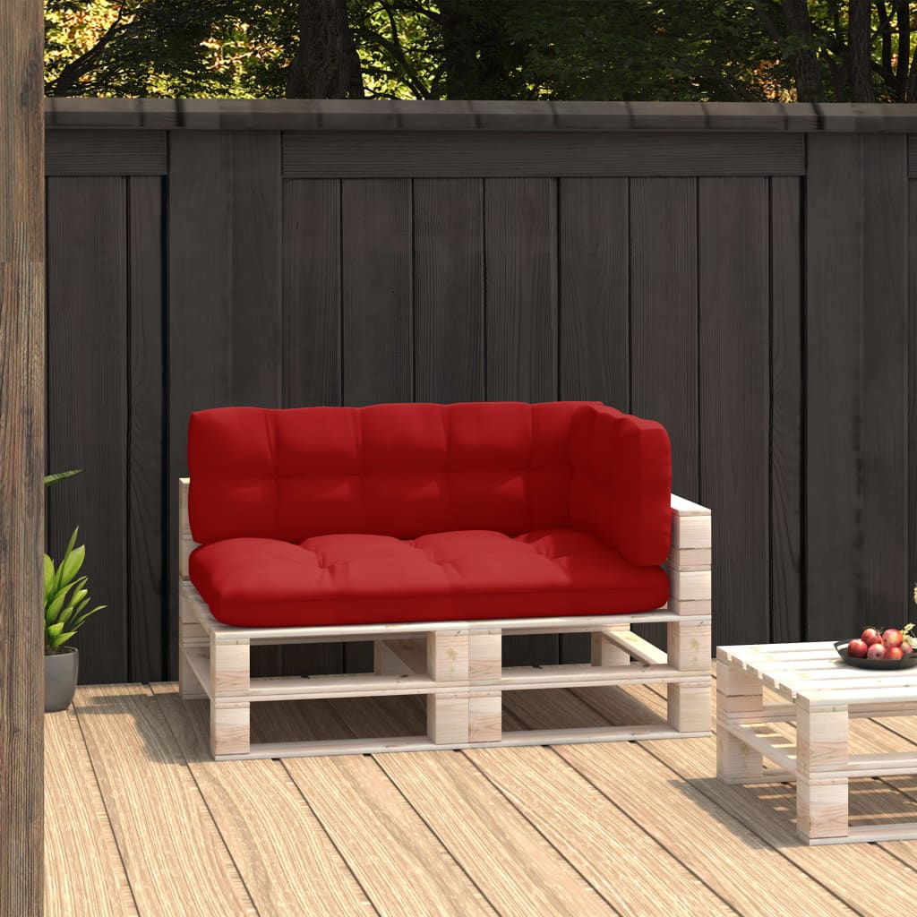 vidaXL Pallet Sofa Cushions 3 pcs Red