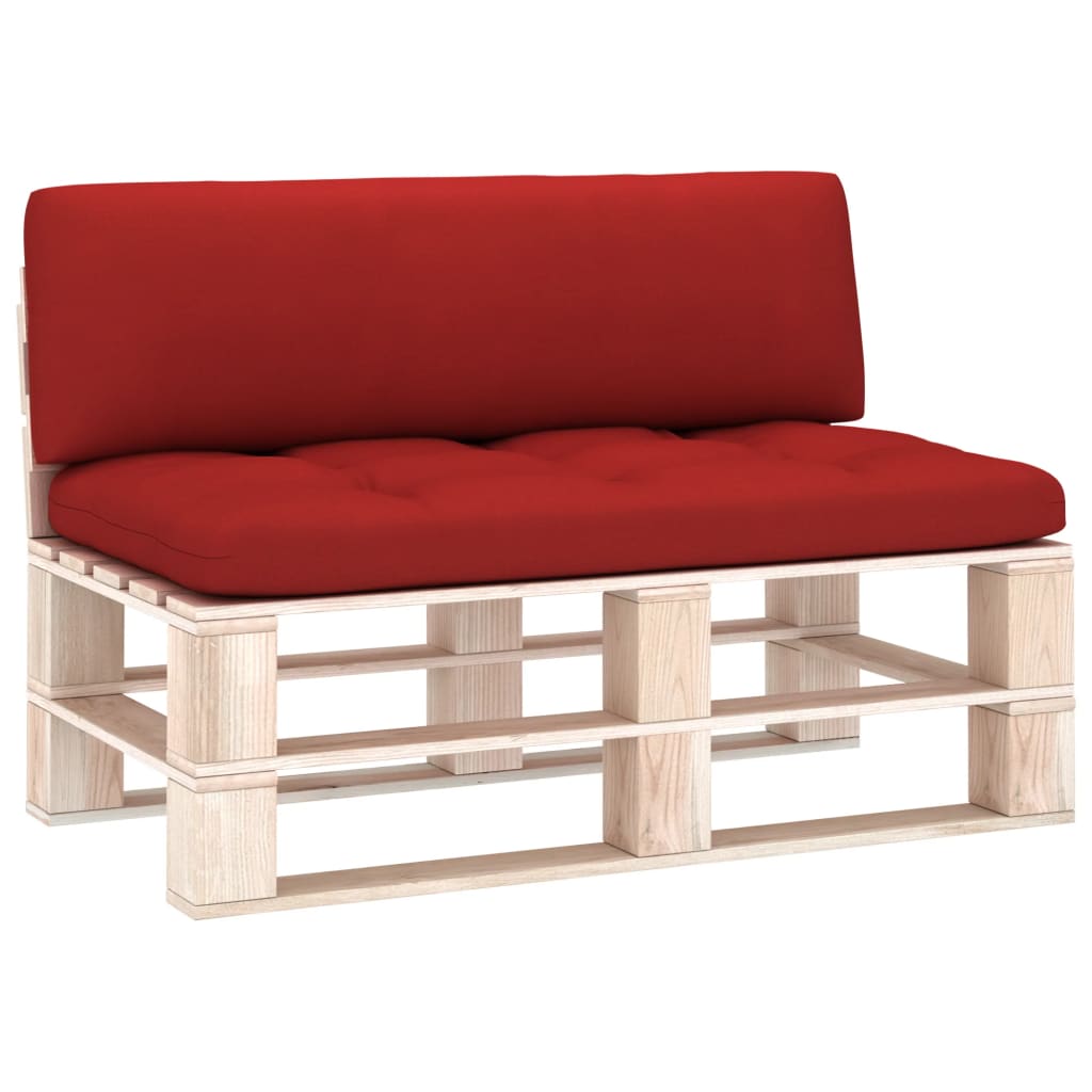 vidaXL Pallet Sofa Cushions 2 pcs Red