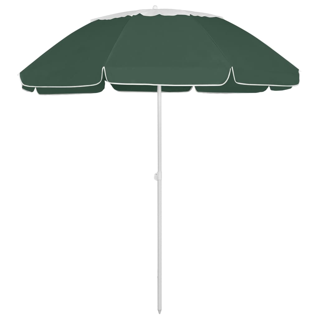 vidaXL Beach Umbrella Green 118.1"