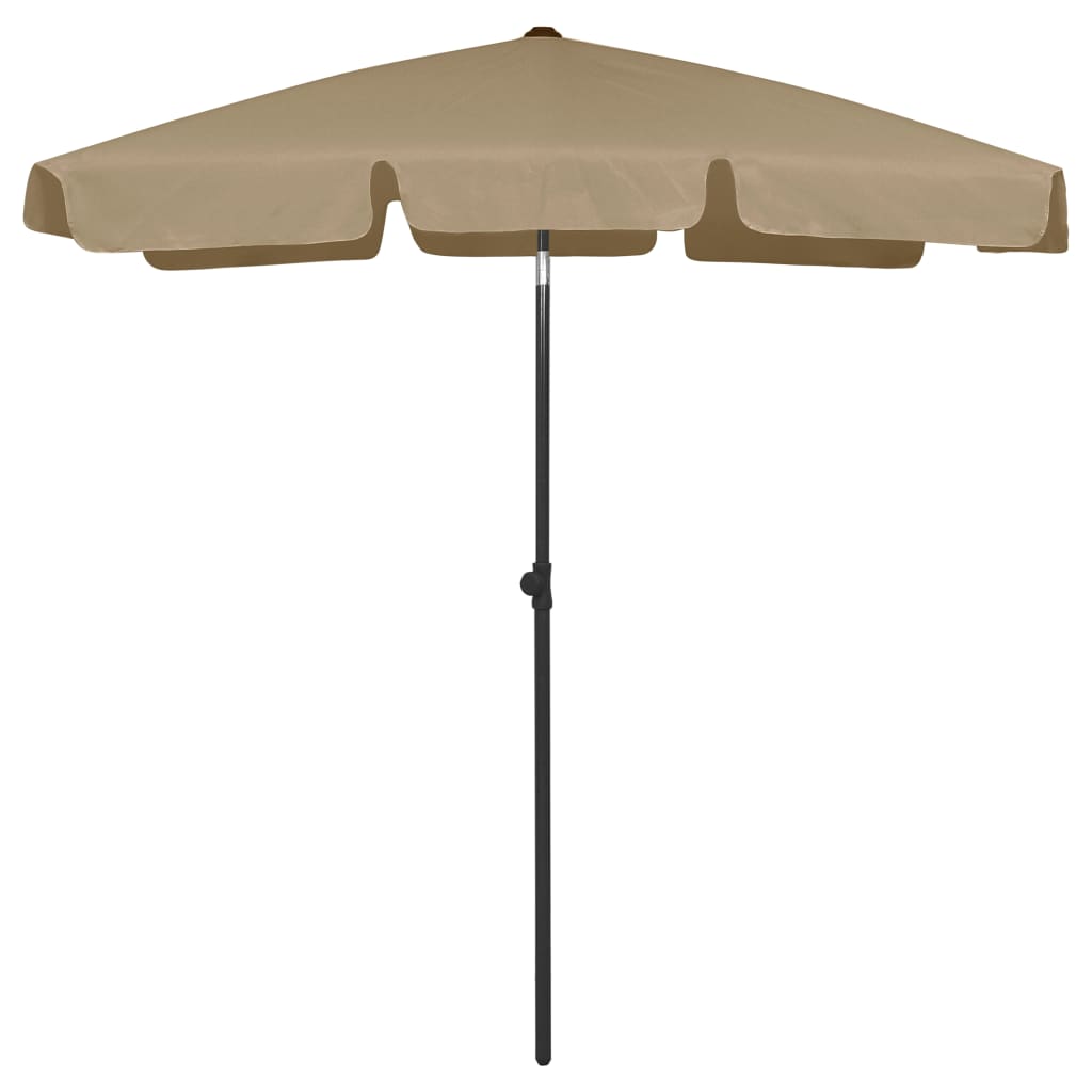 vidaXL Beach Umbrella Taupe 70.9"x47.2"