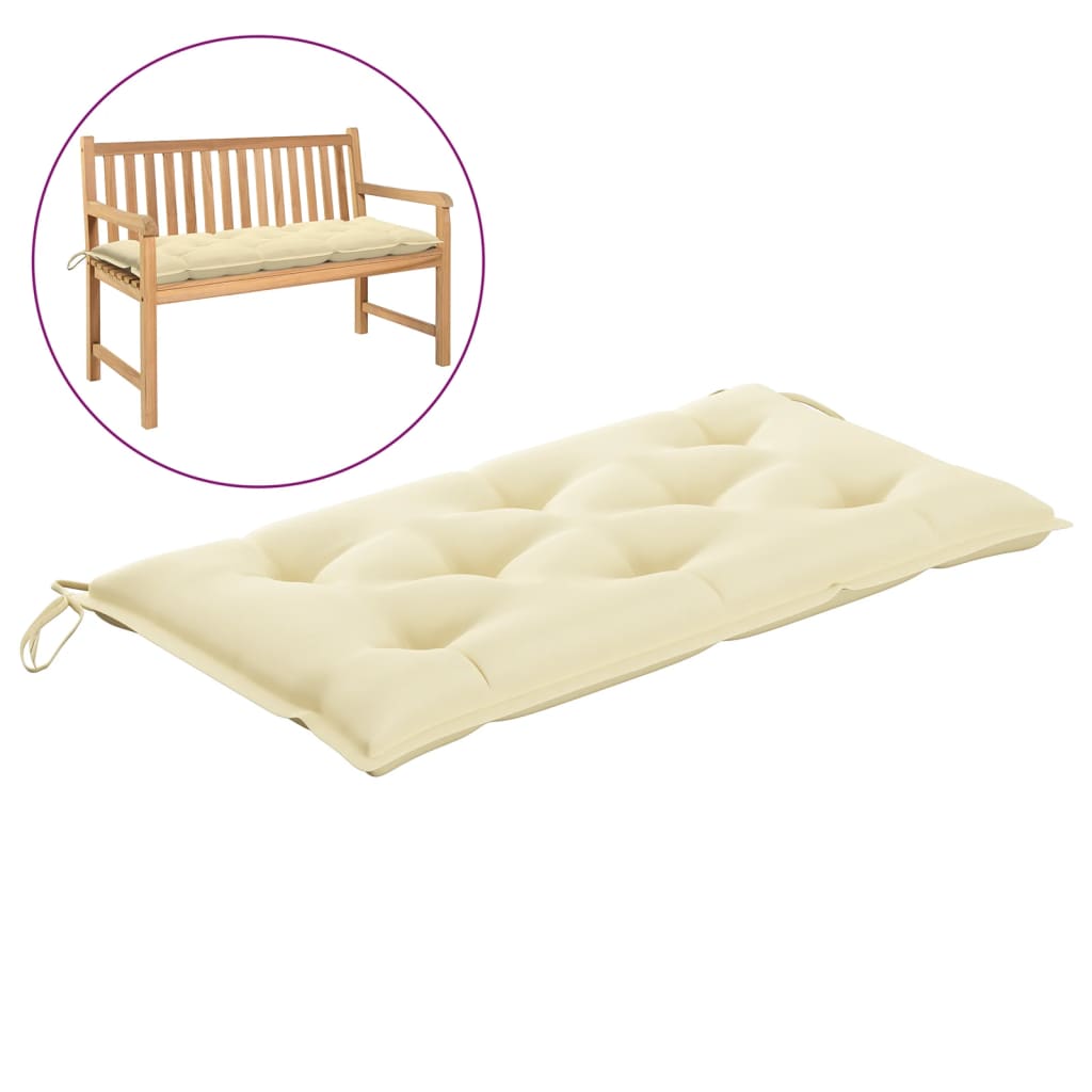 vidaXL Garden Bench Cushion Cream White 39.4x19.7"x2.8" Fabric"