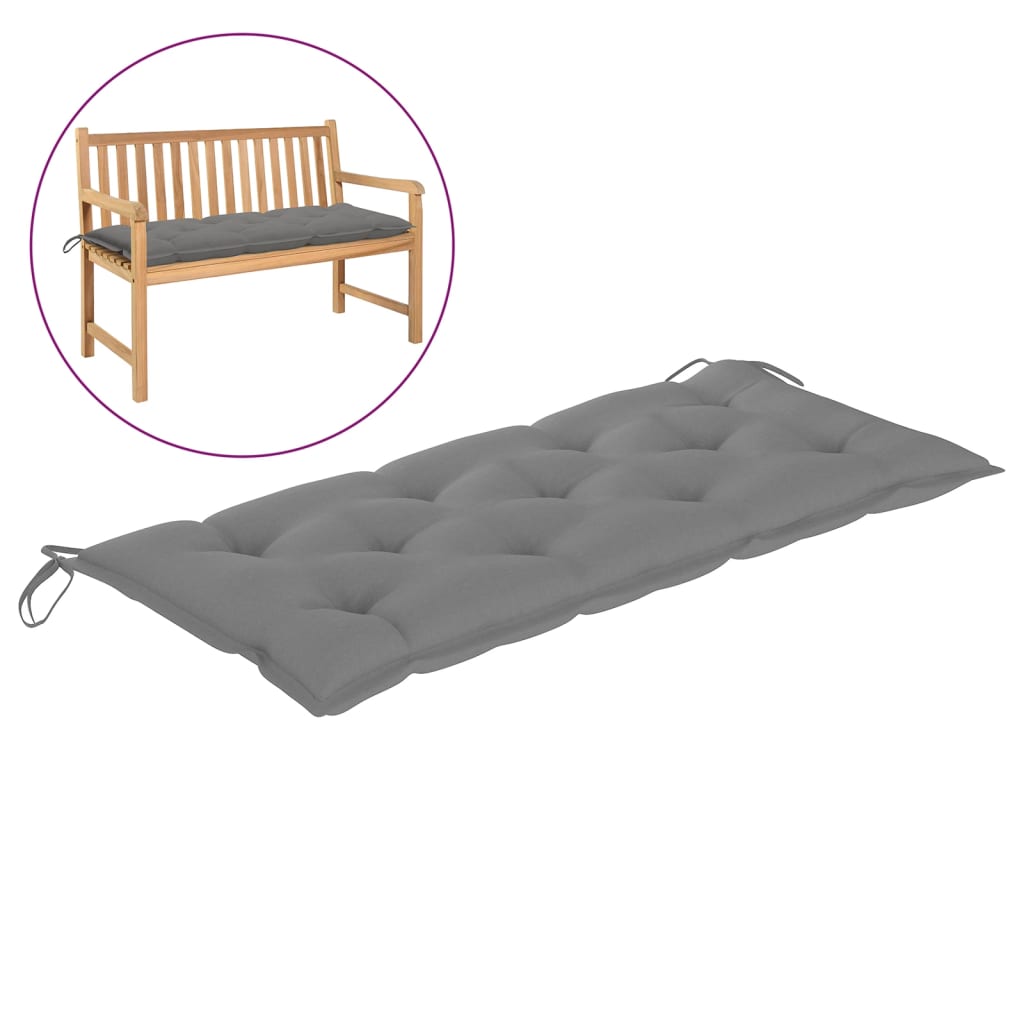 vidaXL Garden Bench Cushion Gray 47.2x19.7"x2.8" Fabric"