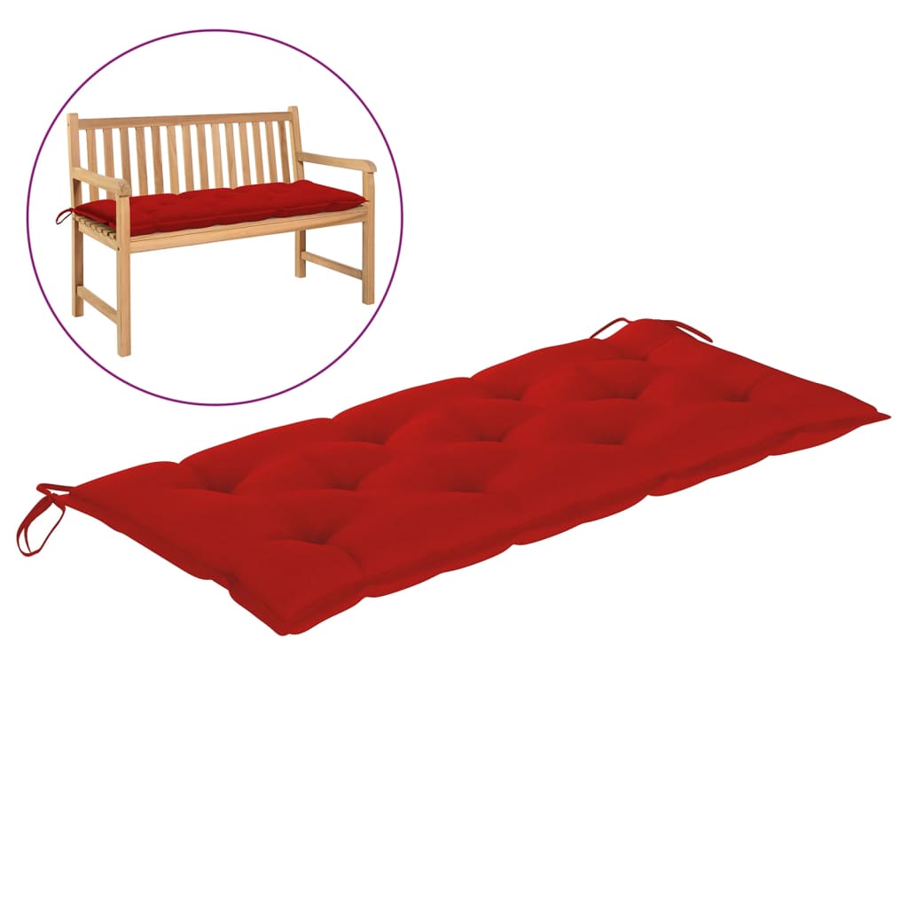 vidaXL Garden Bench Cushion Red 47.2x19.7"x2.8" Fabric"