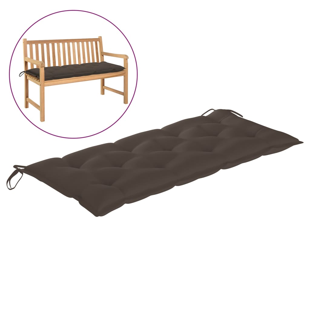 vidaXL Garden Bench Cushion Taupe 47.2x19.7"x2.8" Fabric"
