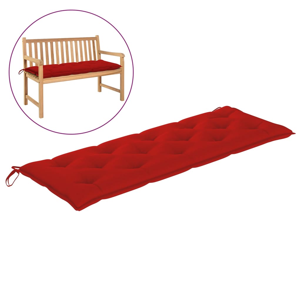 vidaXL Garden Bench Cushion Red 59.1x19.7"x2.8" Fabric"