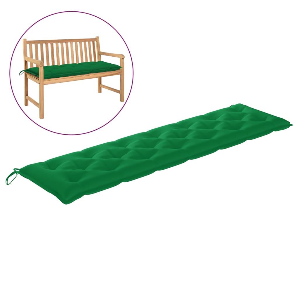 vidaXL Garden Bench Cushion Green 78.7x19.7"x2.8" Fabric"