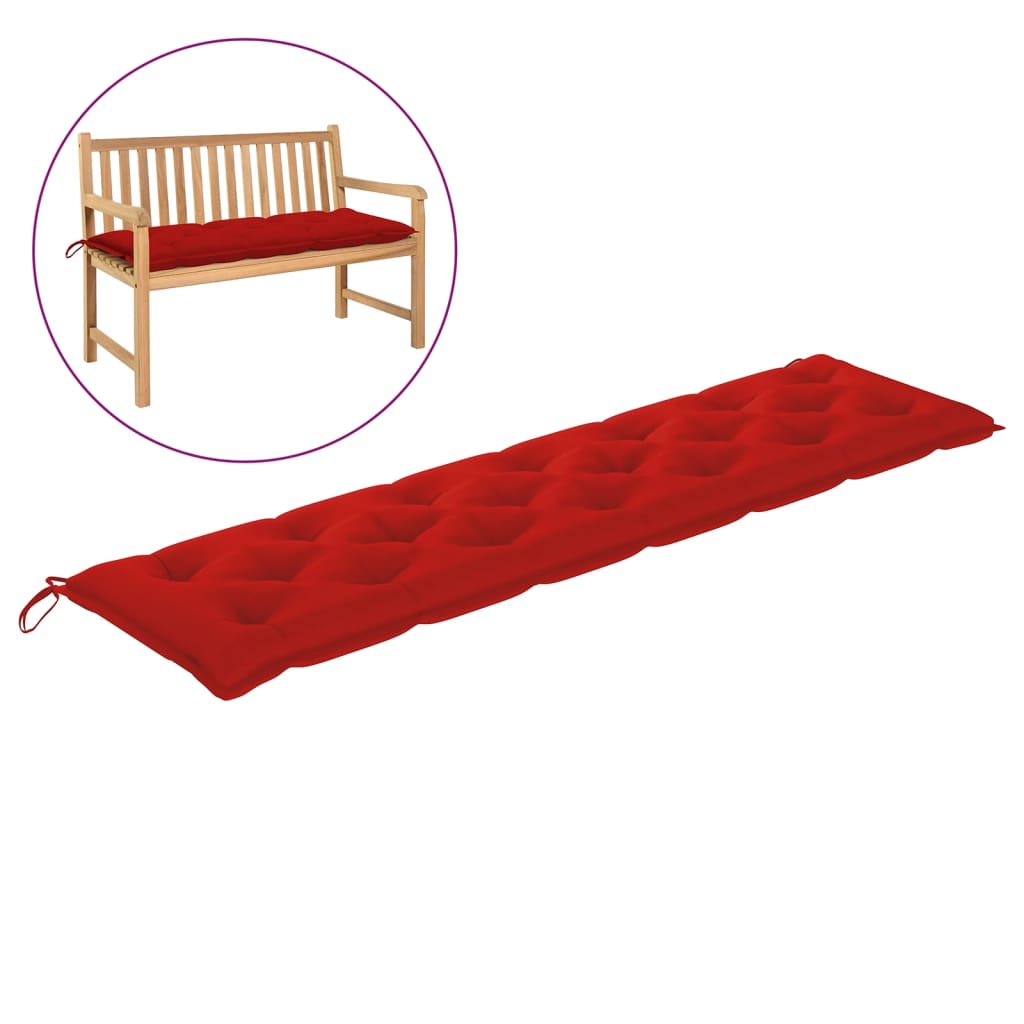 vidaXL Garden Bench Cushion Red 78.7x19.7"x2.8" Fabric"