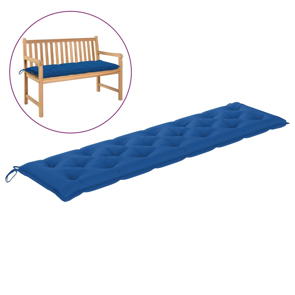 vidaXL Garden Bench Cushion Blue 78.7"x19.7"x 2.8" Fabric