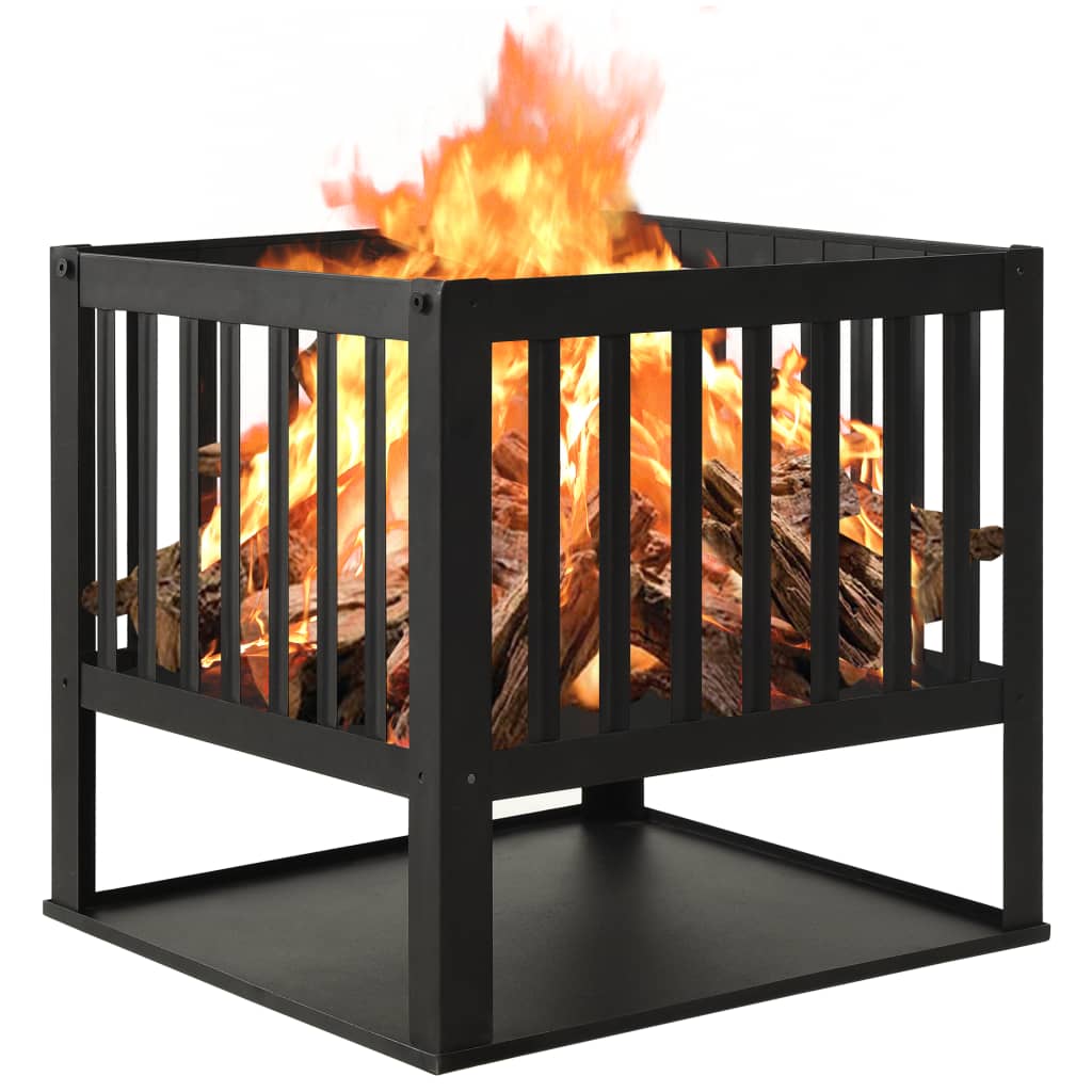 vidaXL Fire Pit 15.7"x15.7"x15.7" Steel