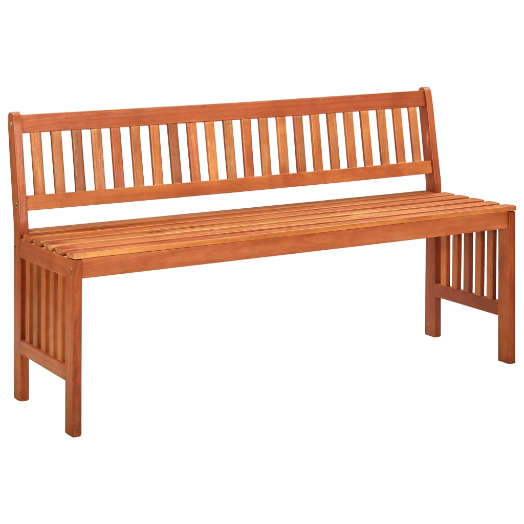 vidaXL Patio Bench 53.9" Solid Eucalyptus Wood