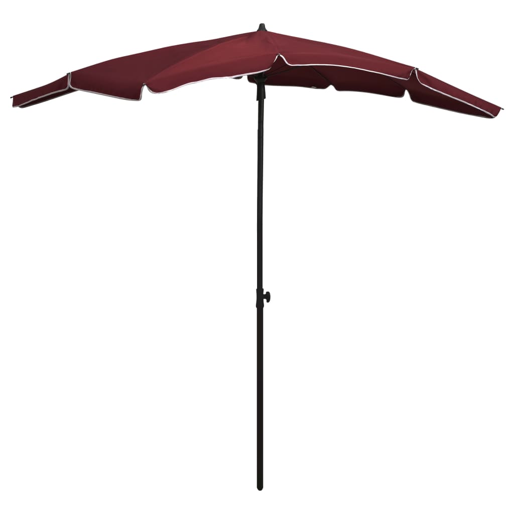 vidaXL Garden Parasol with Pole 78.7"x51.2" Bordeaux Red