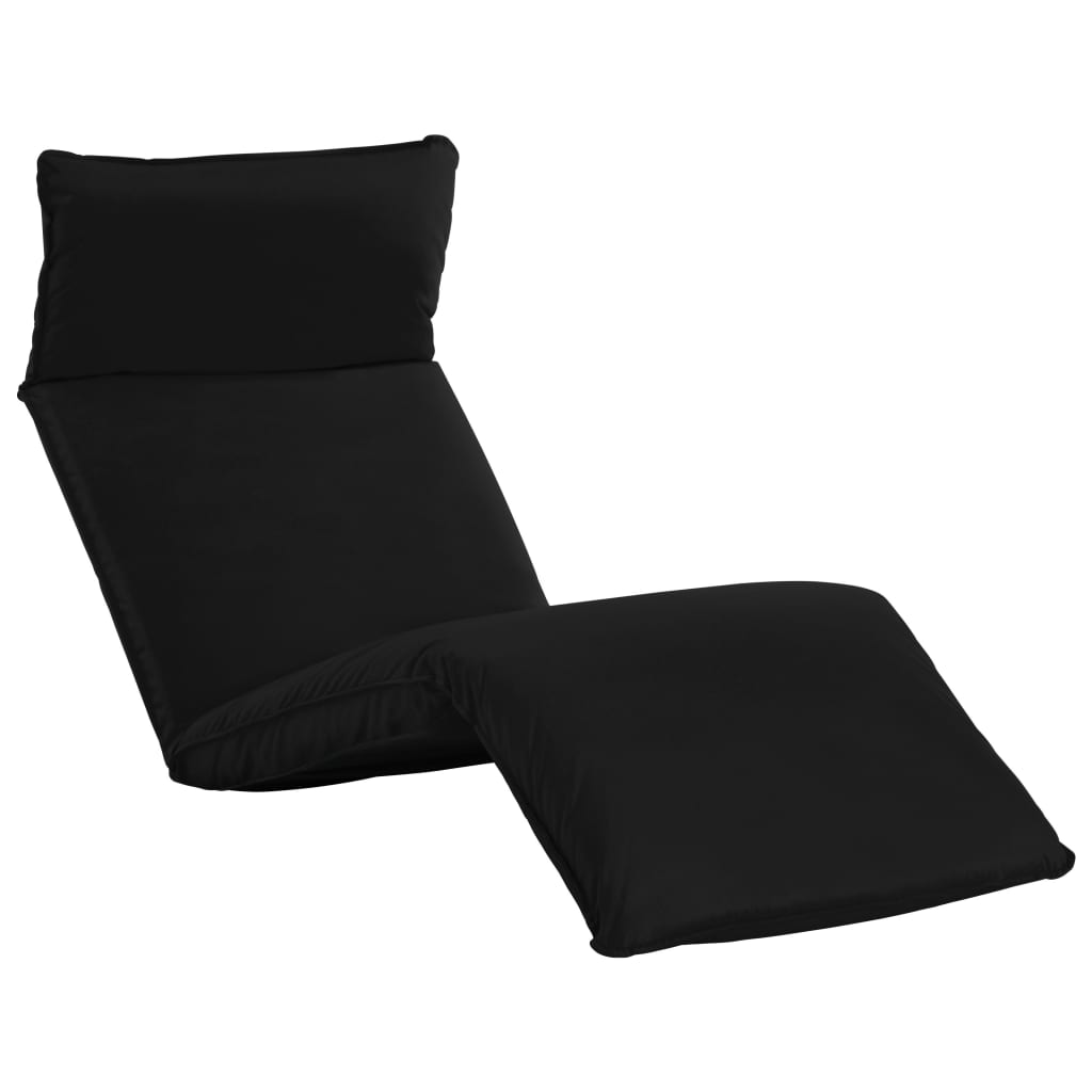 vidaXL Foldable Sunlounger Oxford Fabric Black