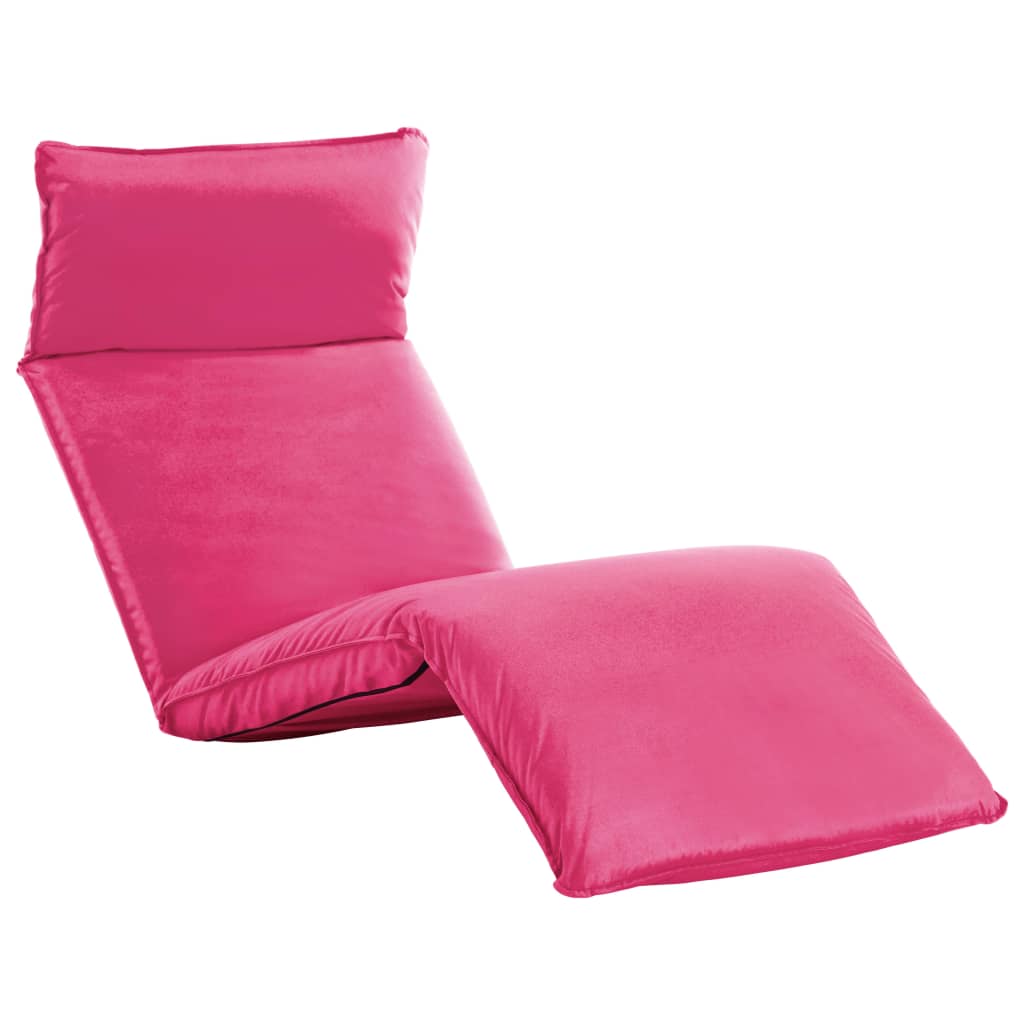 vidaXL Foldable Sunlounger Oxford Fabric Pink