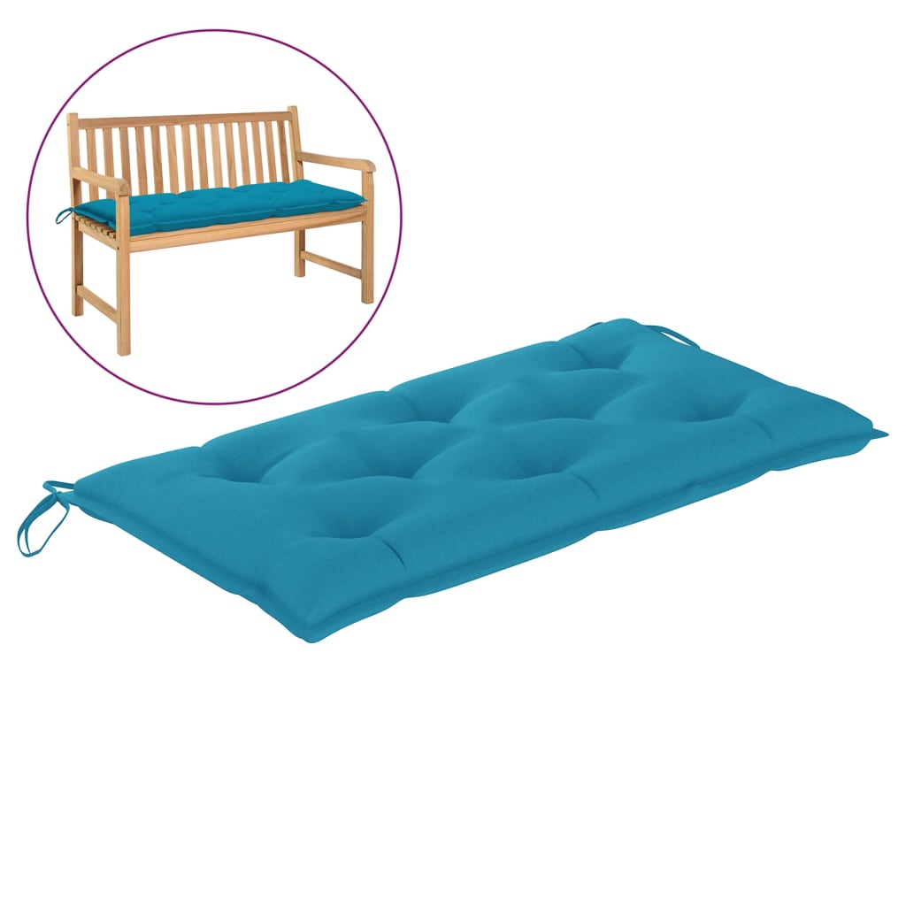 vidaXL Garden Bench Cushion Light Blue 43.3"x19.6"x2.7" Fabric
