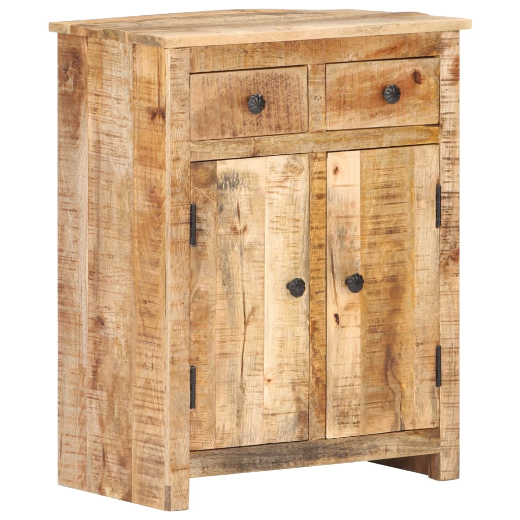 vidaXL Sideboard 23.2"x13.8"x29.5" Rough Mango Wood