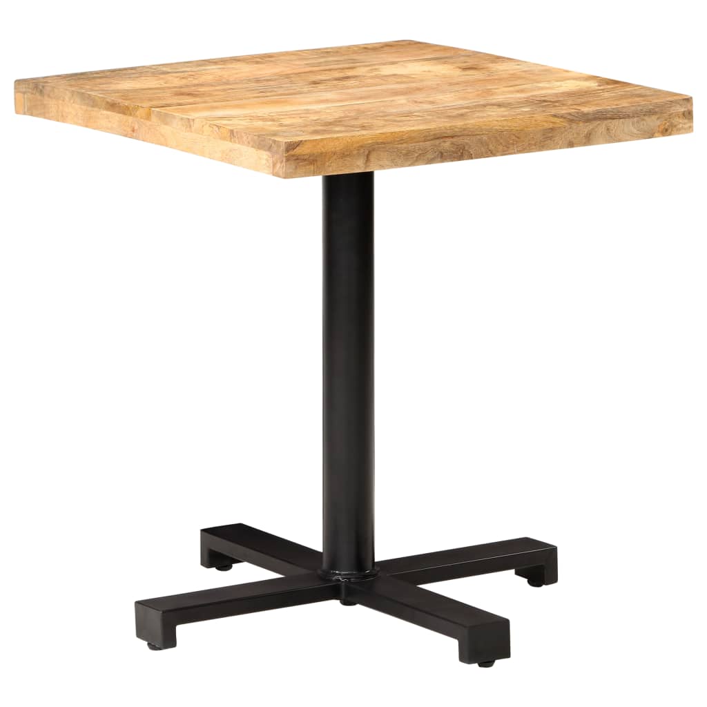 vidaXL Bistro Table Square 27.5"x27.5"x29.5" Rough Mango Wood