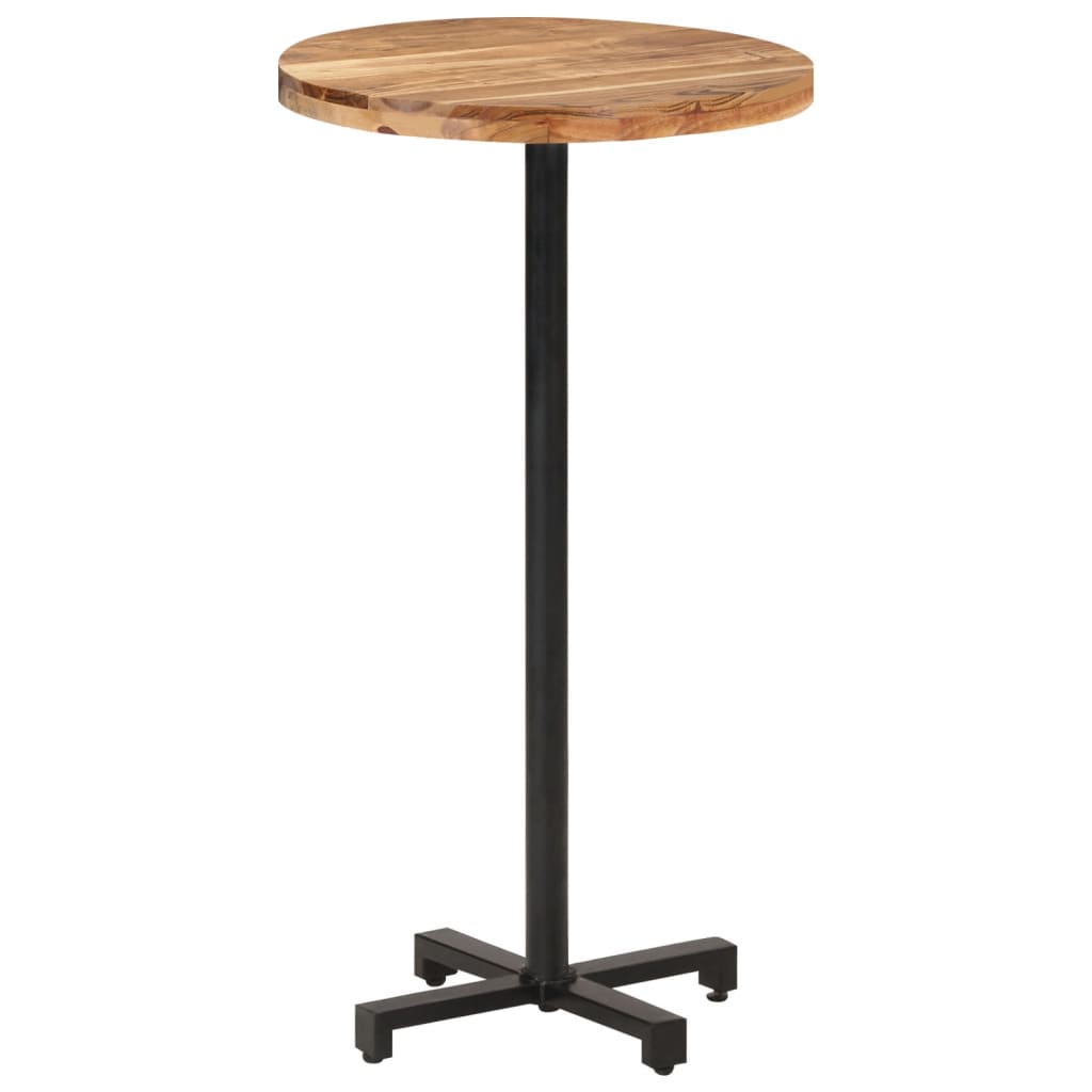 vidaXL Bar Table Round 23.6"x43.3" Solid Acacia Wood