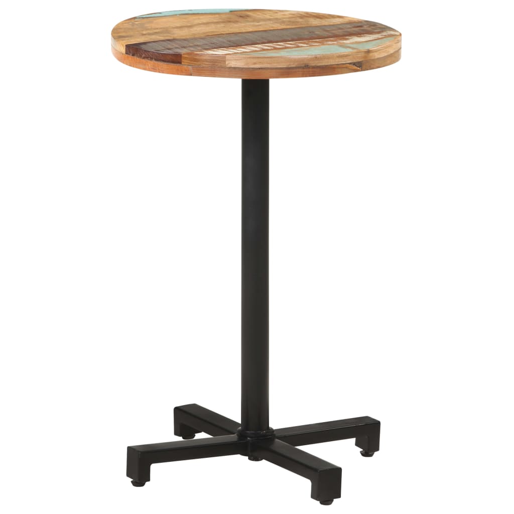 vidaXL Bistro Table Round 19.7"x29.5" Solid Reclaimed Wood