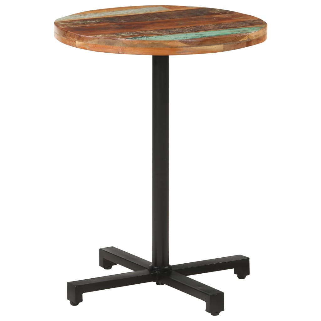 vidaXL Bistro Table Round 23.6"x29.5" Solid Reclaimed Wood