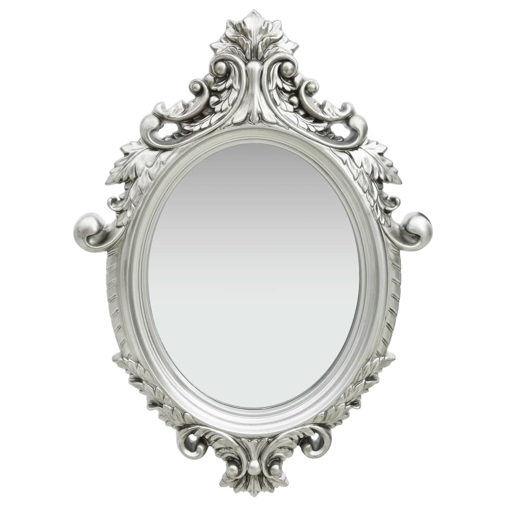 vidaXL Wall Mirror Castle Style 22"x29.9" Silver