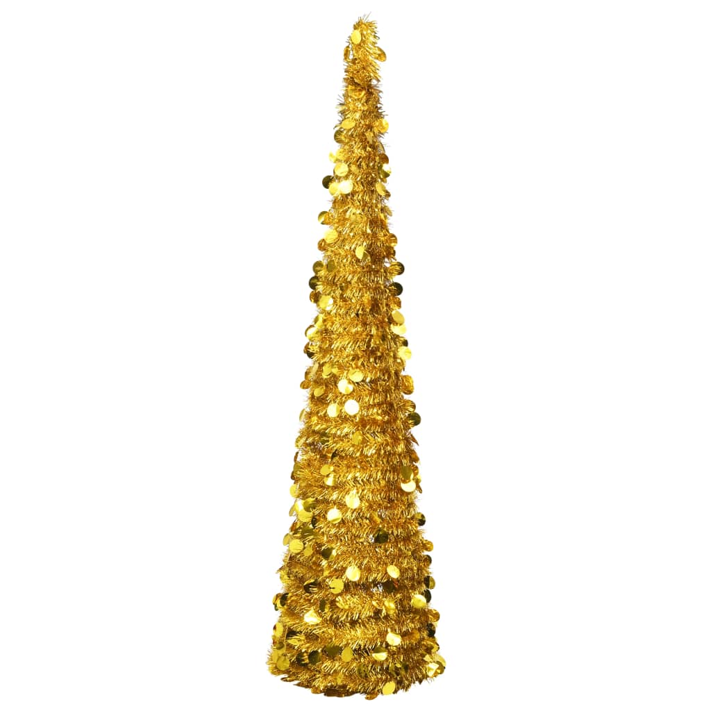 vidaXL Pop-up Artificial Christmas Tree Gold 70.9" PET