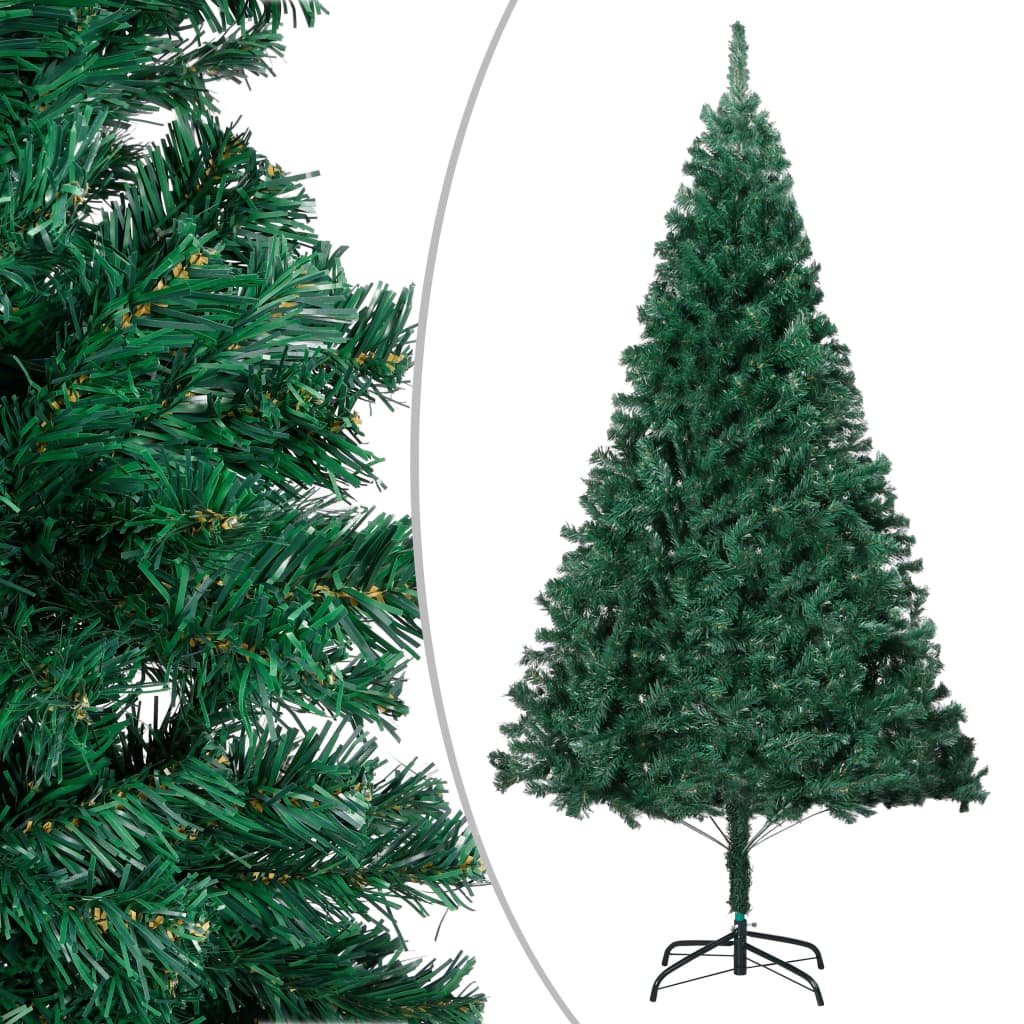 vidaXL Artificial Christmas Tree with Thick Branches Green 59.1" PVC