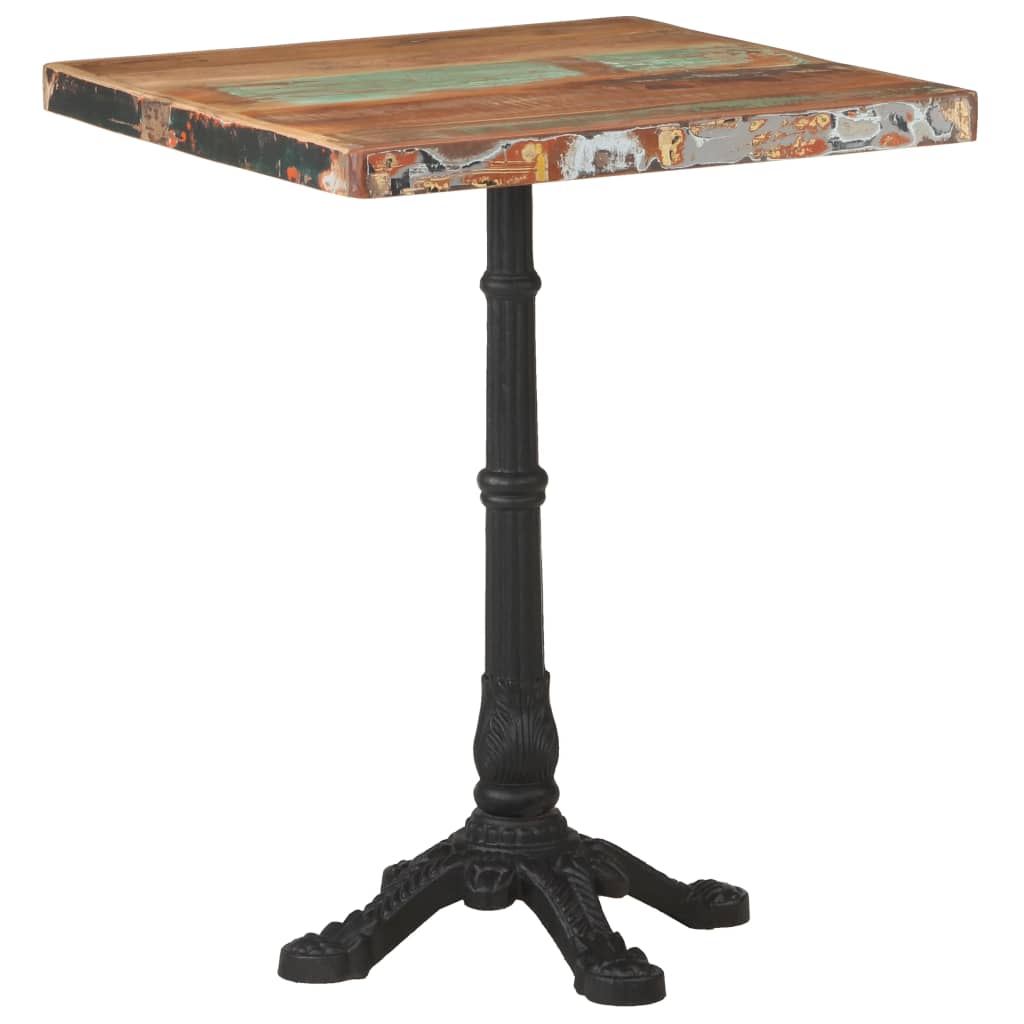 vidaXL Bistro Table 23.6"x23.6"x29.9" Solid Reclaimed Wood