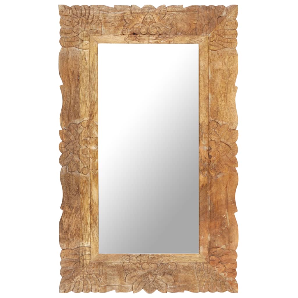 vidaXL Mirror 31.5"x19.7" Solid Mango Wood