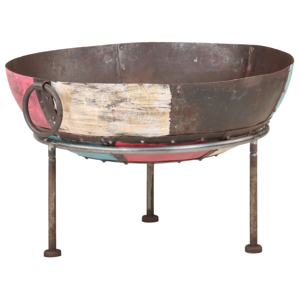 vidaXL Colorful Rustic Fire Pit 23.6" Iron