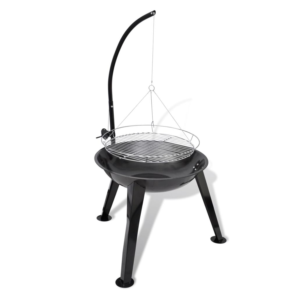 vidaXL BBQ Stand Charcoal Barbecue Hang Round