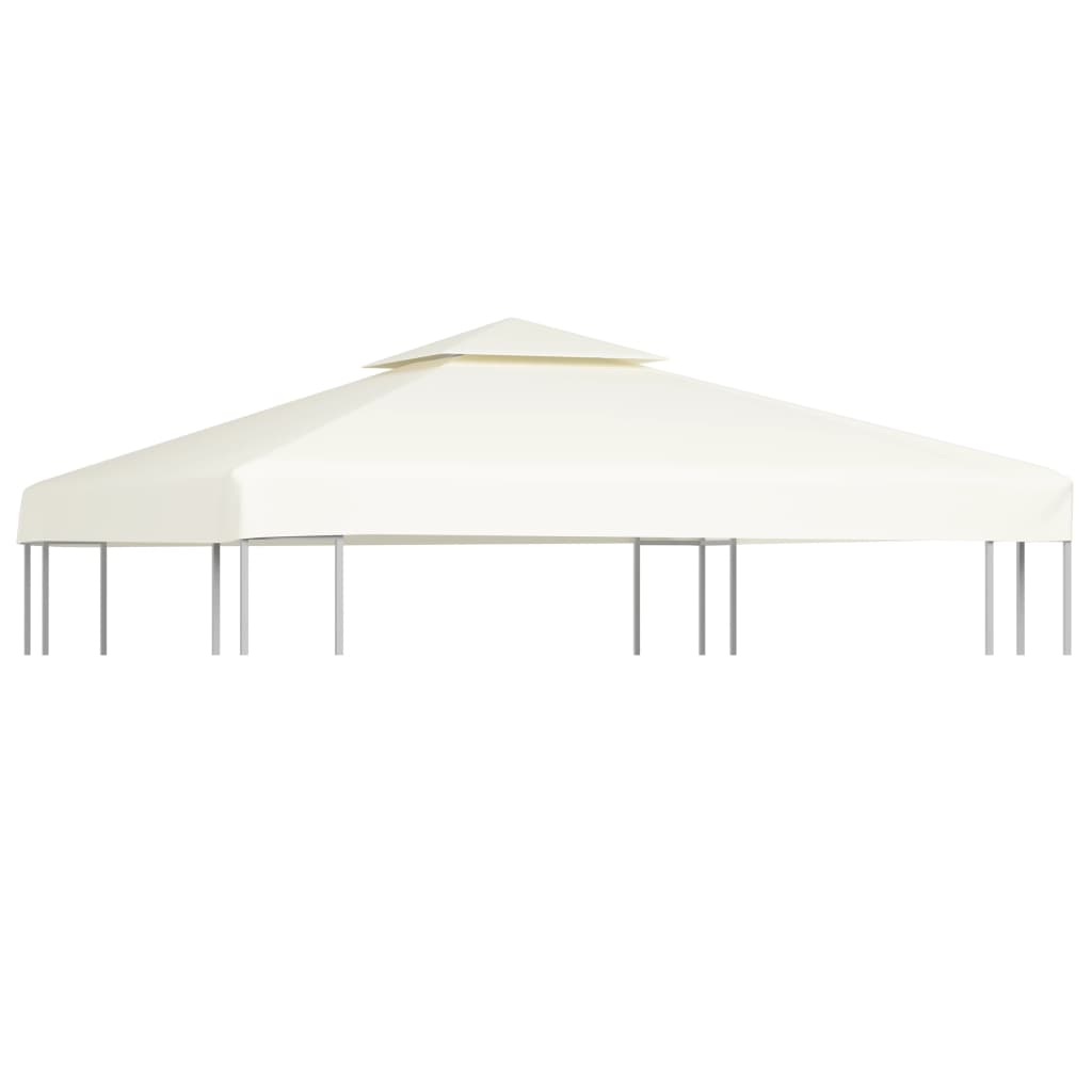 vidaXL Gazebo Cover Canopy Replacement 9.14 oz/yd2 Cream White 10'x10'